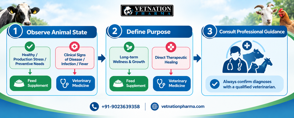 Feed Supplement vs Veterinary Medicine